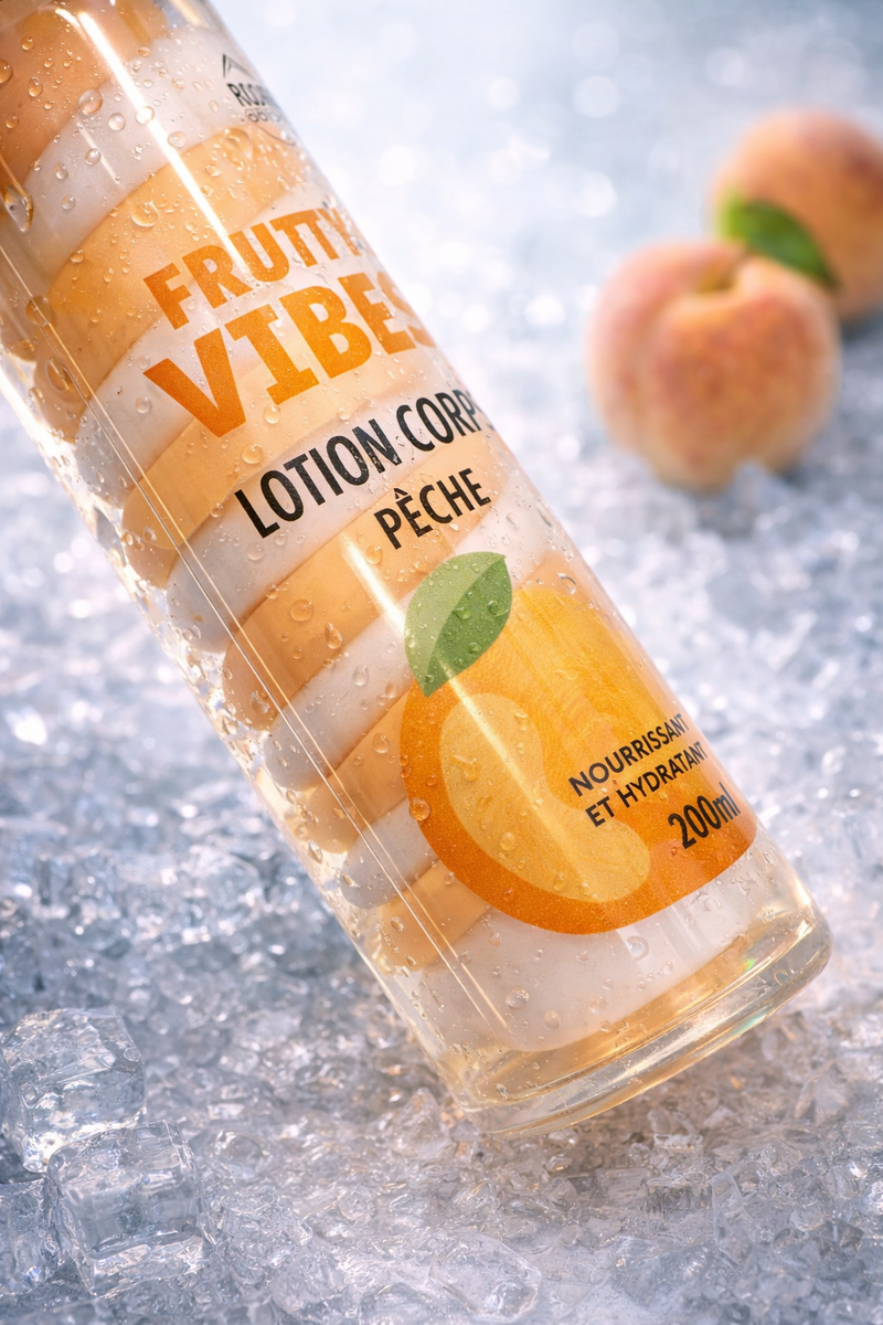 🍑 Lotion Corps Hydratante – Pêche – 200 ml