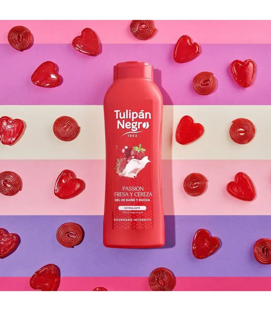GEL DOUCHE TULIPAN NEGRO 650ML FRAISE & CERISE