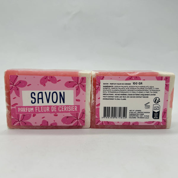 Savon en tranche gly végé 100 gr - Senteur Fleur de cerisier