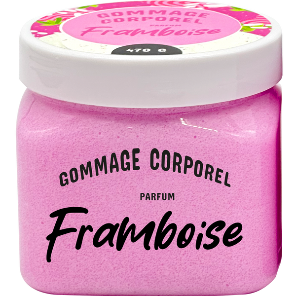 Gommage corps 470 gr  - Senteur Framboise - FRENCH TENDANCE