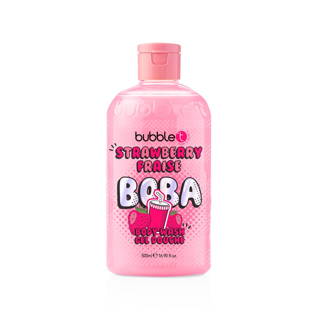 Gel Douche Thé Boba à la Fraise (500ml)