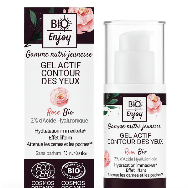 Gel Actif Contour des Yeux Rose & Argan – Certifié Bio