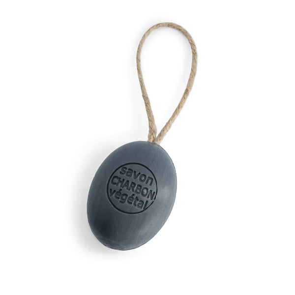 Savon Ovale Sur Corde Charbon Végétal 200g