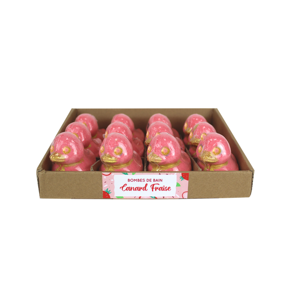 Bombe de bain Canard 100 grs -Senteur Fraise